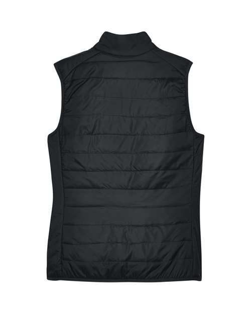 CORE365 CE702W, Women's Prevail Packable Puffer Vest, Black