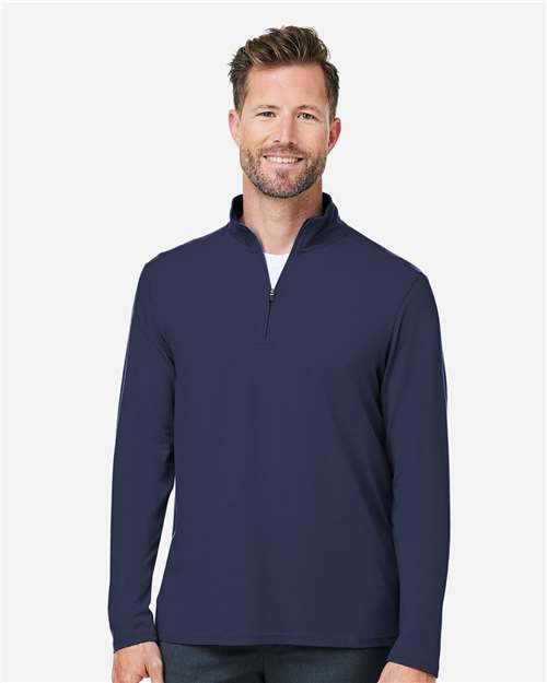 Devon & Jones DG425, Men's Raleigh Stretch Quarter-zip Pullover, Navy