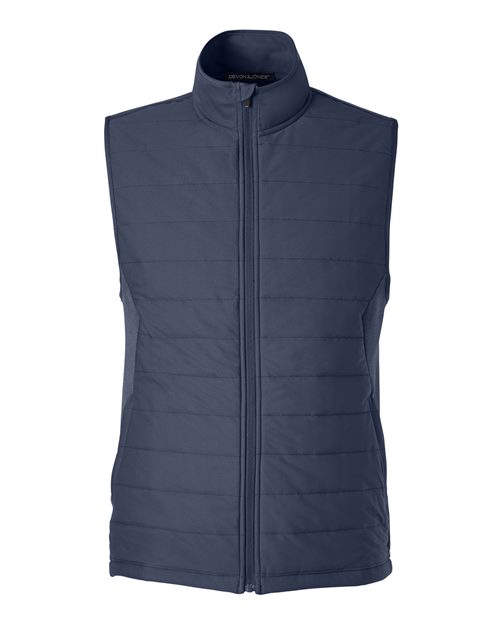 Devon & Jones DG706, Men's New Classics Charleston Hybrid Vest, Navy Melange/ Navy