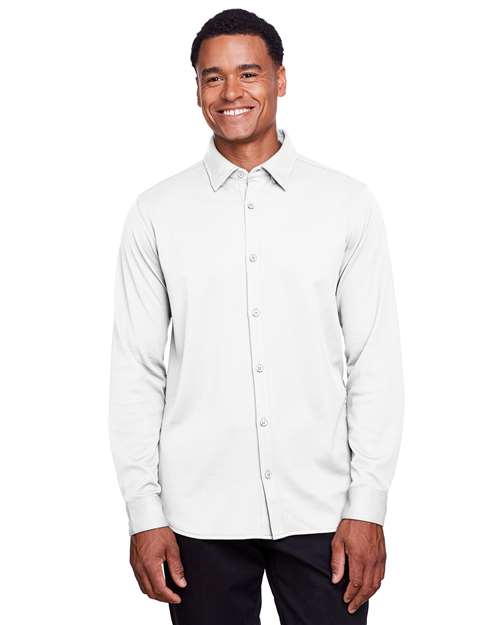 Men's CrownLux Performance® Plaited Dress Shirt - - 13339 White 642B2 AB Exclusive Brands CA New ab Devon & Jones DG20Z Dress Shirts Long Sleeves Mens & Unisex New AB S&S Deep Deals S&S Exclusive Brands Tops Wovens Wovens & Dress Shirts