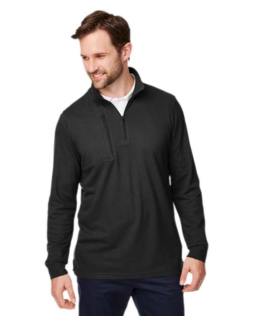 Men's New Classics® Performance Quarter-Zip Pullover - - 13341 Black 6-6.9 oz 648B2 AB Exclusive Brands CA New ab Cotton Devon & Jones DG400 Long Sleeves Mens & Unisex Moisture-Management New AB Pockets Polos & Knits Pullovers Quarter-Zips S&S Deep Deals S&S Exclusive Brands Spandex Tops Zips