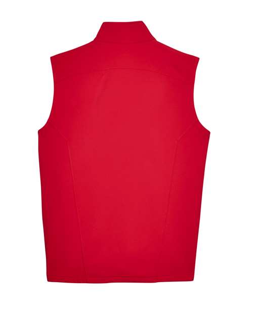 CORE365 CE701, Men's Cruise Two-layer Fleece Bonded Soft Shell Vest, Classic Red