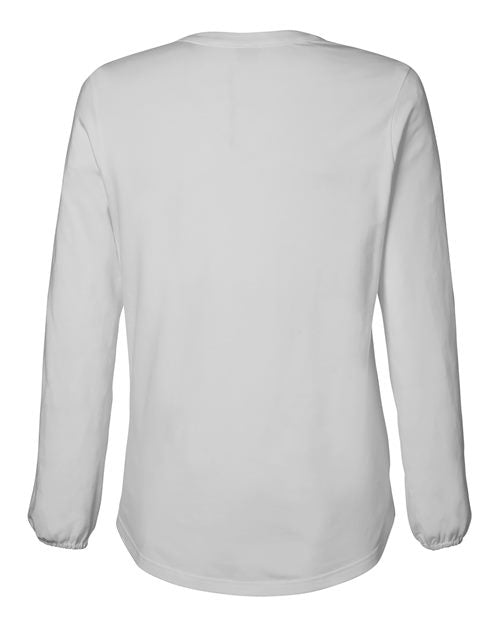 Devon & Jones DP122W, Women's Raleigh Half-placket Knit Top, Grey