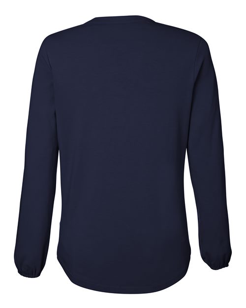 Devon & Jones DP122W, Women's Raleigh Half-placket Knit Top, Navy