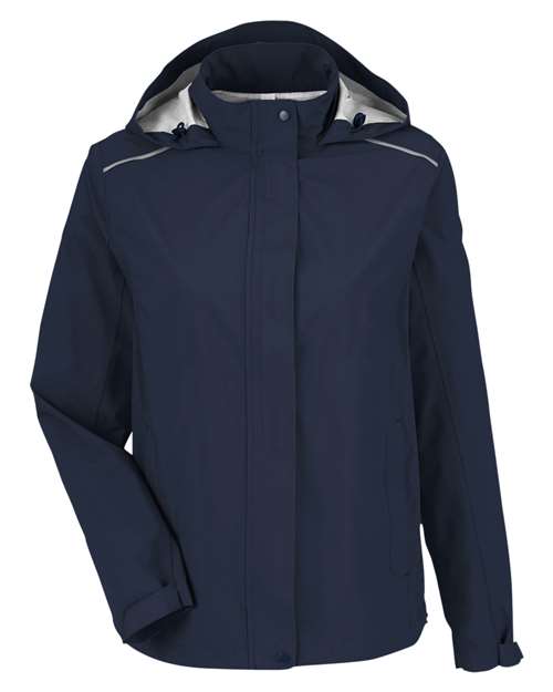 CORE365 CE712W, Women's Barrier Packable Waterproof Rain Jacket, Classic Navy