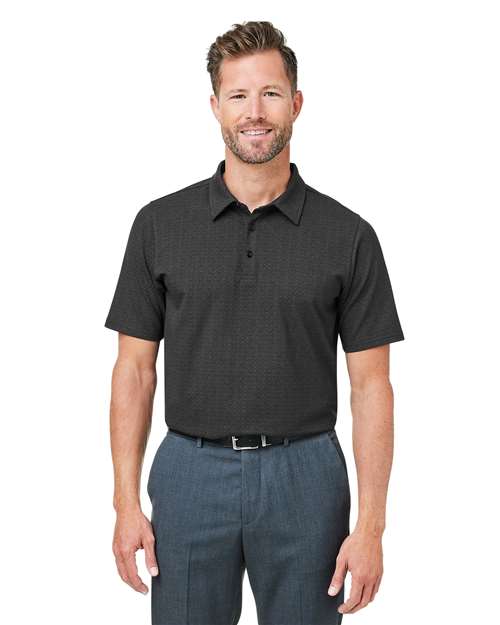 Men's Crownlux Performance® Geo Polo - - 13356 Black Graphite 6-6.9 oz 620B2 AB Exclusive Brands CA New ab Cotton Devon & Jones DG101 Mens & Unisex Moisture-Management New New AB Performance Polos Polos & Knits S&S Exclusive Brands Short Sleeves Spandex Sport Shirts Tops