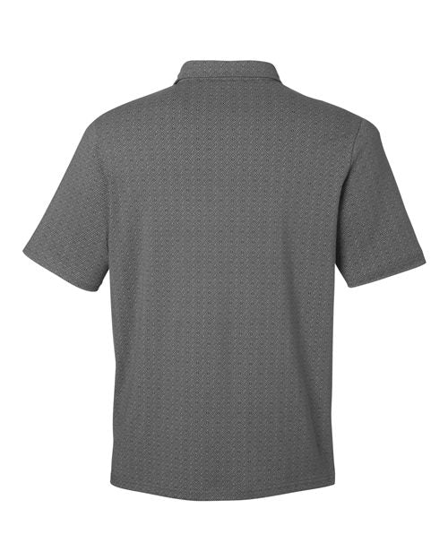 Devon & Jones DG101, Men's Crownlux Performance Geo Polo, Graphite/ Silver
