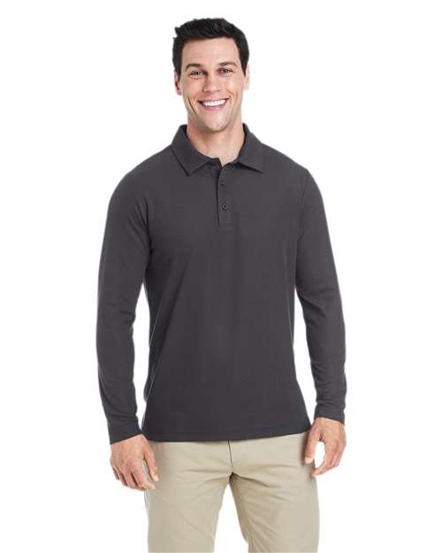 Men's Fusion ChromaSoft™ Long Sleeve Pique Polo - - 13357 Carbon 278A7 6-6.9 oz AB Exclusive Brands Antimicrobial CA New ab CE112L CORE365 Long Sleeves Mens & Unisex Moisture-Management New AB Performance Pique Polos Polos & Knits Polyester - 100% S&S Exclusive Brands Sport Shirts Tops