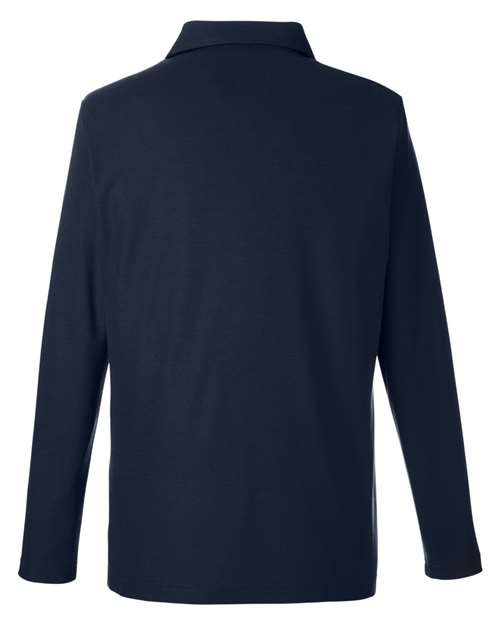 CORE365 CE112L, Men's Fusion Chromasoft Long Sleeve Pique Polo, Classic Navy