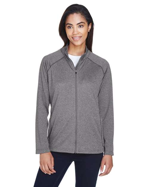Women's Stretch Tech-Shell® Compass Full-Zip Jacket - - 13364 Dark Grey Heather M 653B2 7-7.9 oz AB Exclusive Brands CA New ab Devon & Jones DG420W Full-Zips Jackets Knit Long Sleeves Moisture-Management New AB Outerwear Performance Pockets Polos & Knits Polyester - 100% S&S Deep Deals S&S Exclusive Brands Tops Womens Zips