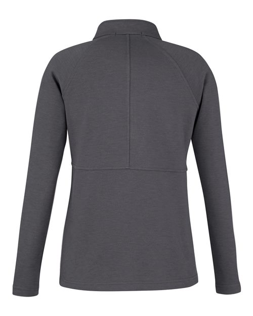Devon & Jones DG481WZ, Women's New Classics Charleston Quarter-zip Pullover, Black Melange