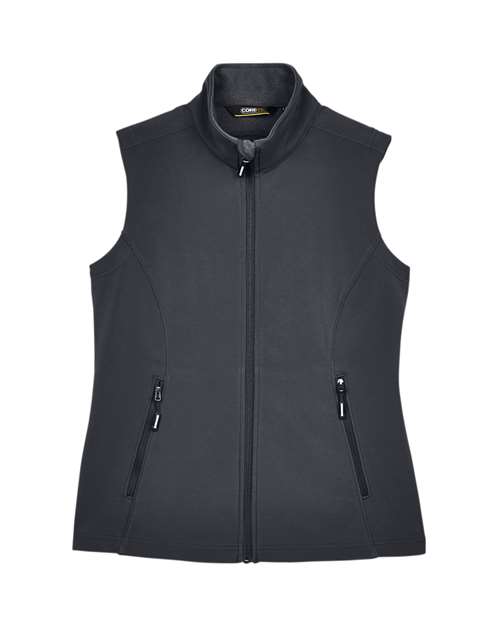 CORE365 CE701W, Women's Cruise Two-layer Fleece Bonded Soft Shell Vest, Carbon