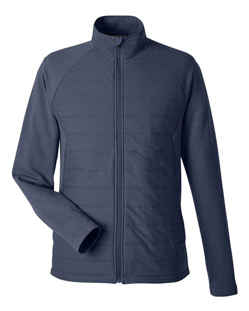 Devon & Jones DG704, Men's New Classics Charleston Hybrid Jacket, Navy Melange/ Navy
