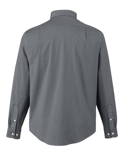 Devon & Jones DG505, Men's Crownlux Performance Spencer Poplin Dress Shirt, Graphite Melange