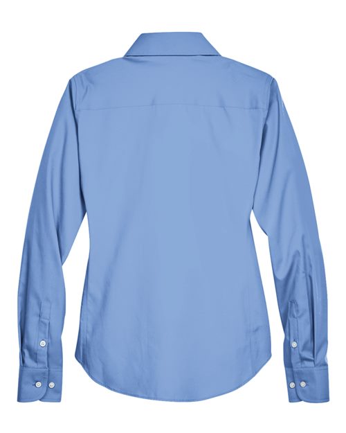 Devon & Jones D630W, Women's Crown Collection Oxford Woven Dress Shirt, Light Blue