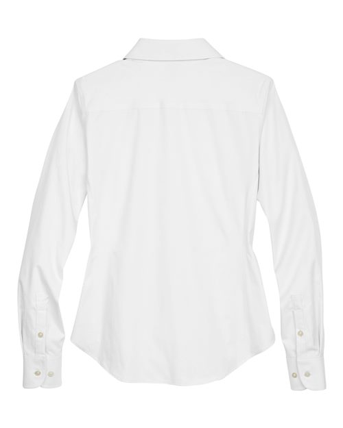Devon & Jones D630W, Women's Crown Collection Oxford Woven Dress Shirt, White