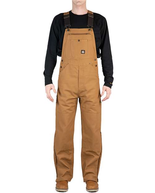 Men's Slab Unlined Duck Bib Overall - - 13177 Brown Duck_42 32 10-10.9 oz 724A4 AB Retail Exclusive Brands B1067 Berne Apparel Bottoms CA New ab Coveralls Mens & Unisex New AB Pants Relaxed Workwear