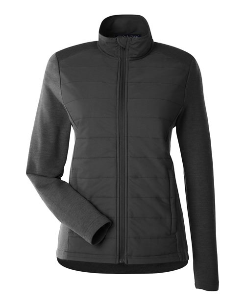 Devon & Jones DG704W, Women's New Classics Charleston Hybrid Jacket, Black/ Melange Black