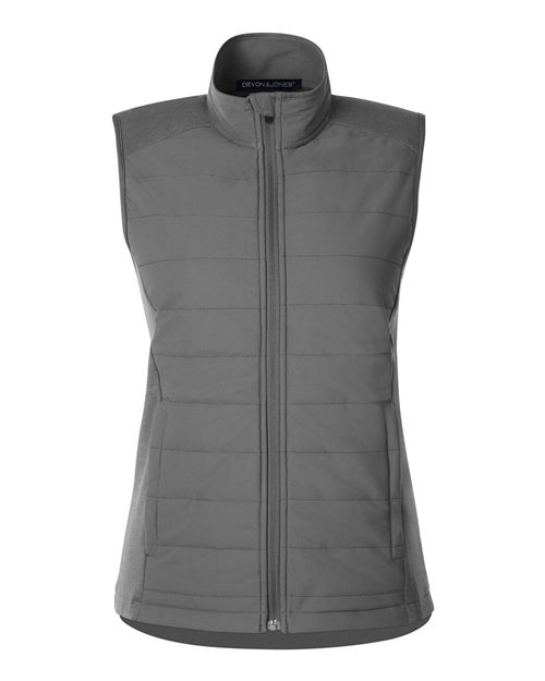 Devon & Jones DG706W, Women's New Classics Charleston Hybrid Vest, Graphite Melange/ Graphite