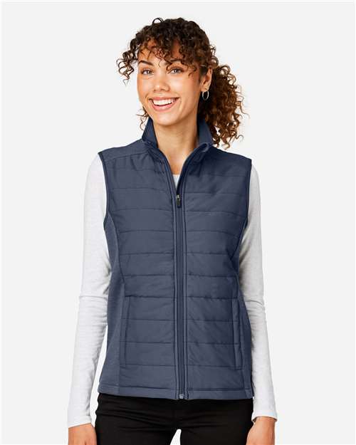 Devon & Jones DG706W, Women's New Classics Charleston Hybrid Vest, Navy Melange/ Navy