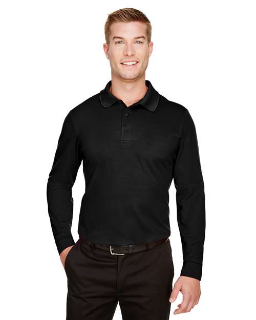Men's Tall CrownLux Performance® Plaited Long Sleeve Polo - - 13429 Black 5-5.9 oz 636B2 AB Exclusive Brands Back to School 2025 CA CA New ab Cotton Devon & Jones DG20LT Long Sleeves Mens & Unisex Moisture-Management New AB Performance Pique Polos Polos & Knits Polyester S&S Deep Deals S&S Exclusive Brands Side Seams Sport Shirts Sun/UV Protection Talls Tops