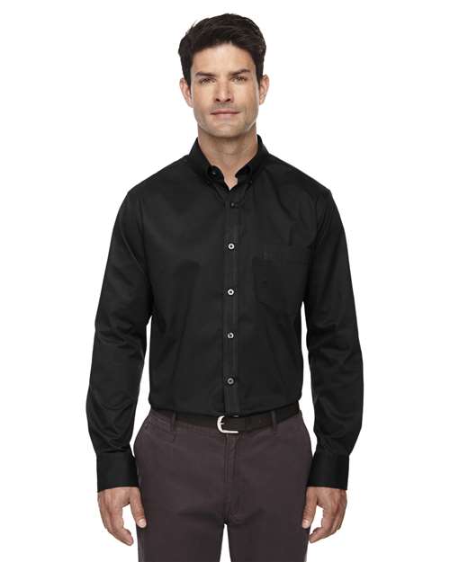 Men's Tall Operate Twill Dress Shirt - - 13484 Black 241A7 4-4.9 oz 88193T AB Exclusive Brands CA New ab CORE365 Cotton Dress Shirts Long Sleeves Mens & Unisex New AB Pockets Polyester S&S Exclusive Brands Sun/UV Protection Talls Tops Wovens Wovens & Dress Shirts