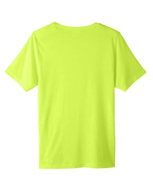 CORE365 CE111T, Unisex Tall Fusion Chromasoft Performance T-shirt, Safety Yellow