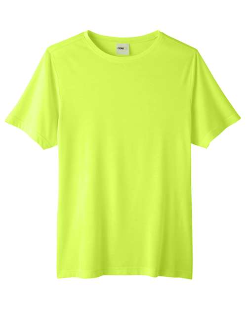 CORE365 CE111T, Unisex Tall Fusion Chromasoft Performance T-shirt, Safety Yellow
