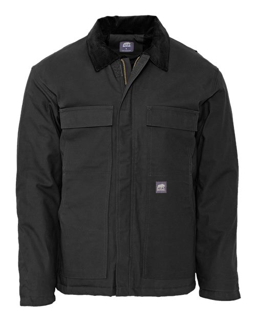 Berne Apparel CH416, Men's Heritage Chore Coat, Black