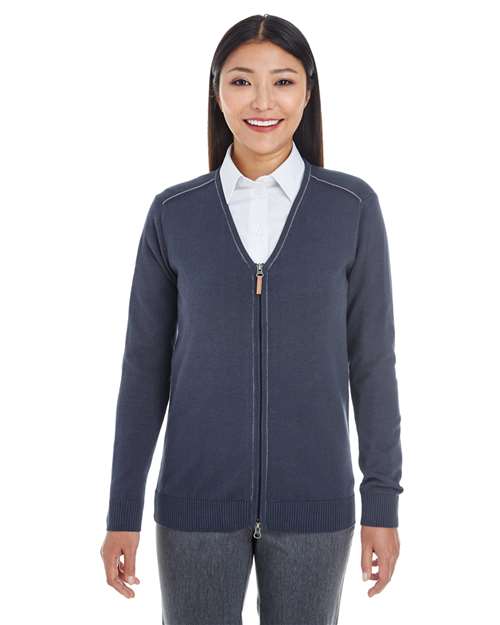 Women's Manchester Fully-Fashioned Full-Zip Cardigan Sweater - - 13596 Navy Graphite 659B2 8-8.9 oz AB Exclusive Brands CA New ab Cotton - 100% Devon & Jones DG478W Full-Zips Knit Long Sleeves New AB Polos & Knits S&S Deep Deals S&S Exclusive Brands Sweaters Tops Womens Wovens Zips