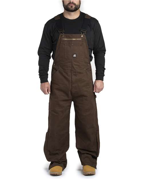 Men's Acre Unlined Washed Bib Overall - - 13632 Bark_36 32 12-12.9 oz 725A4 AB Retail Exclusive Brands B1068 Berne Apparel Bottoms CA New ab Mens & Unisex New AB Pants Sustainable Styles Workwear