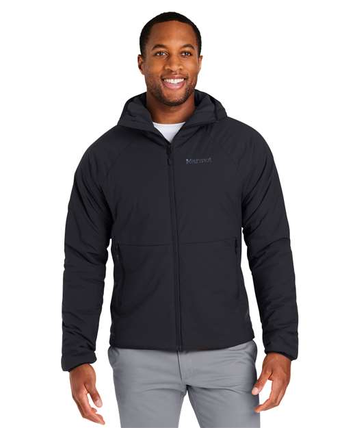 Men's Novus Jacket - - 13486 Black 679D1 Activewear CA New ab Full-Zips Hooded Jackets M12691 Marmot Mens & Unisex New AB Nylon Outerwear Polyester Recycled Spandex Sustainable Materials Sustainable Styles Visible Logos Zips