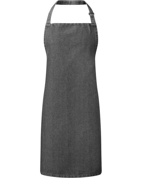 Artisan Collection by Reprime RP150, Recycled Bib Apron, Black Denim