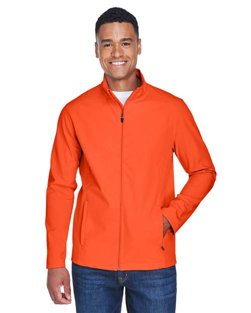 Men's Leader Soft Shell Jacket - - 13831 Sport Orange 738D9 AB Exclusive Brands CA New ab Full-Zips Jackets Mens & Unisex New AB Outerwear Performance Rain Coats S&S Deep Deals S&S Exclusive Brands Safety Spandex Team 365 TT80 Waterproof Zips