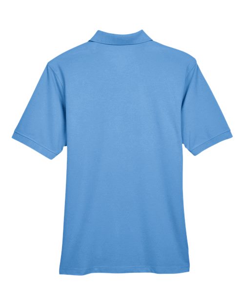 Harriton M265, Men's Easy Blend Polo, Light College Blue