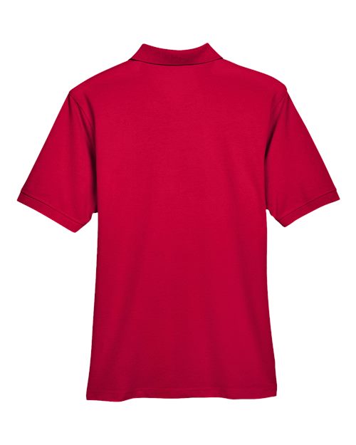 Harriton M265, Men's Easy Blend Polo, Red