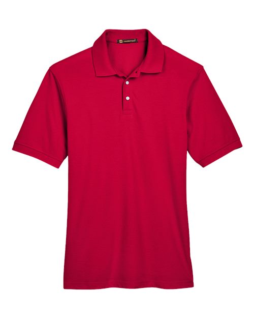 Harriton M265, Men's Easy Blend Polo, Red