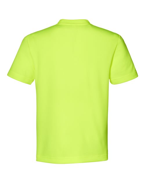 Team 365 TT15Y, Youth Zone Performance Mesh T-shirt, Safety Yellow