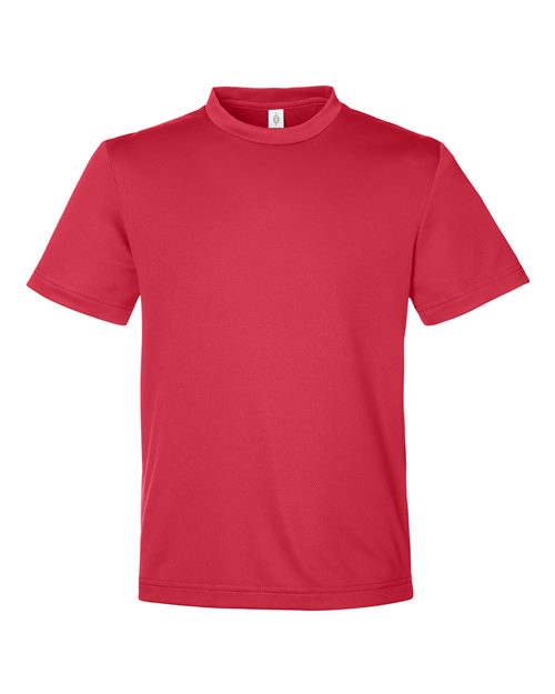 Team 365 TT15Y, Youth Zone Performance Mesh T-shirt, Sport Scarlet Red