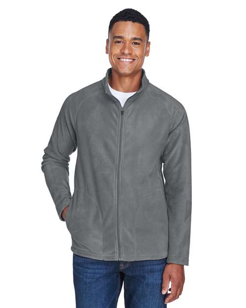 Men's Campus Microfleece Jacket - - 13840 Sport Graphite 751D9 AB Exclusive Brands Activewear CA New ab Full-Zips Jackets Mens & Unisex New AB Outerwear S&S Deep Deals S&S Exclusive Brands Team 365 TT90 Zips