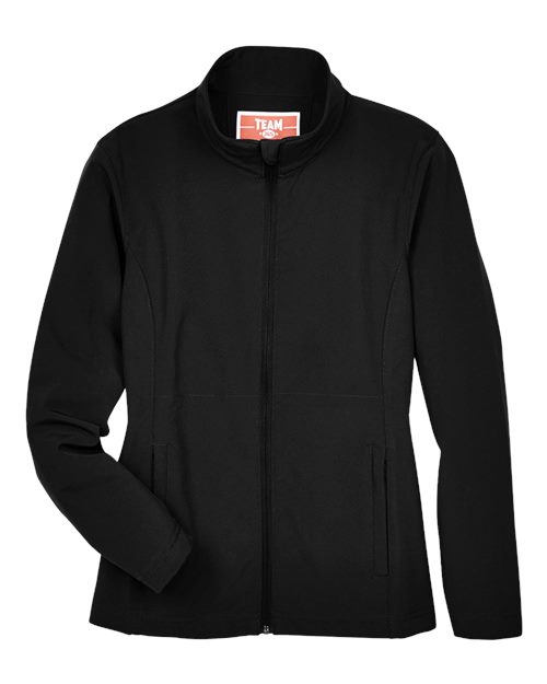 Team 365 TT80W, Women's Leader Soft Shell Jacket, Black