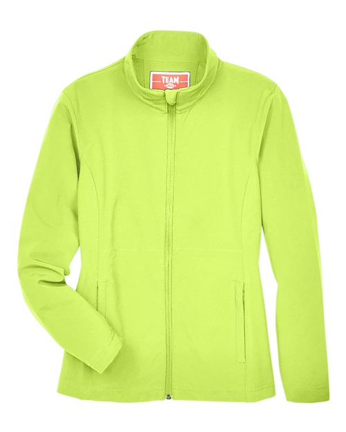 Team 365 TT80W, Women's Leader Soft Shell Jacket, Safety Yellow