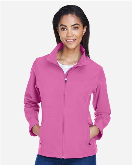 Team 365 TT80W, Women's Leader Soft Shell Jacket, Sport Charity Pink