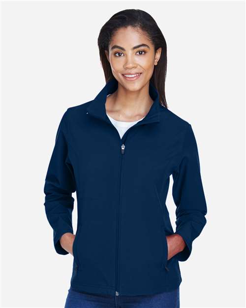 Team 365 TT80W, Women's Leader Soft Shell Jacket, Sport Dark Navy