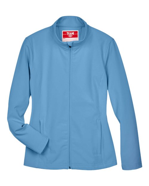 Team 365 TT80W, Women's Leader Soft Shell Jacket, Sport Light Blue