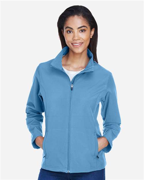 Team 365 TT80W, Women's Leader Soft Shell Jacket, Sport Light Blue