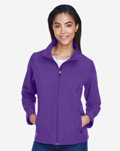 Team 365 TT80W, Women's Leader Soft Shell Jacket, Sport Purple