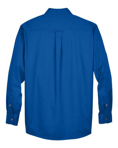Harriton M500, Men's Easy Blend Twill Shirt, French Blue