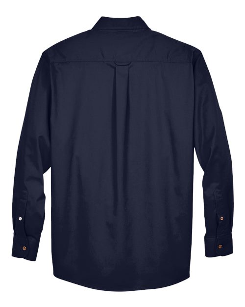 Harriton M500, Men's Easy Blend Twill Shirt, Navy