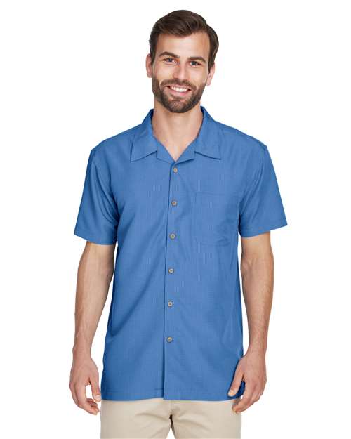 Men's Barbados Textured Camp Shirt - - 13852 POOL BLUE 251B9 4-4.9 oz AB Exclusive Brands CA New ab Dress Shirts Explore Resort & Gift Explore Resort & Gift Front Desk & Conceirge Explore Resort & Gift Staff Uniforms Explore Restaurant & Hospitality Explore Restaurant & Hospitality Front of House Explore Restaurant & Hospitality Staff Uniforms Harriton M560 Mens & Unisex New AB Pockets Polyester Rayon S&S Deep Deals S&S Exclusive Brands Short Sleeves Tops Wovens Wovens & Dress Shirts Wrinkle Free